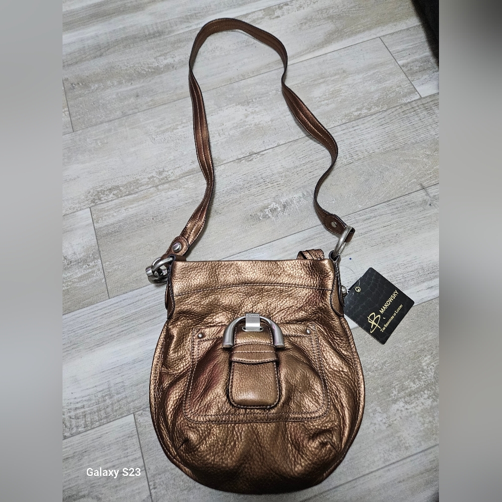 B. Makowsky Bronze Crossbody Bag